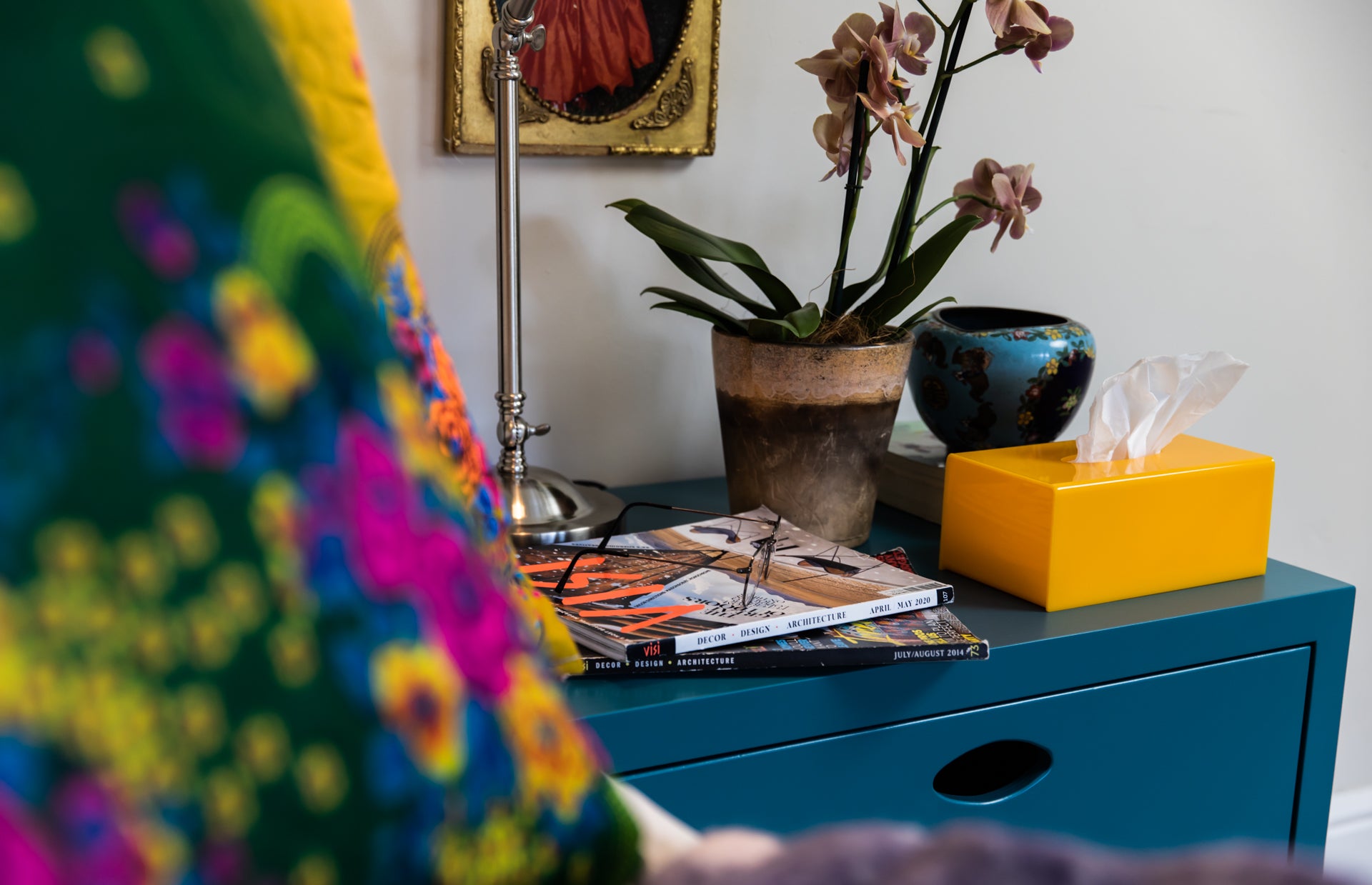 wall-mounted bedroom side table